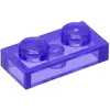 Image de Lego® 10x 1x2 assiettes 3023 - Assiette Trans - Violet - Trans-Pourpre