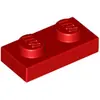 Image de Lego® 1x 1x2 Platten 3023 - Plaque Rot - Rouge