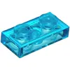 Image de Lego® 1x 1x2 Plaques 3023 - Plate Trans - Bleu clair - Trans-Light Blue