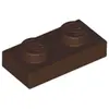 Image de Lego® 250x 1x2 assiettes 3023 - Assiette Dunkelbraun - Marron foncé