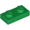 Image de Lego® 250x 1x2 plaques 3023 - Plate Vert - Green