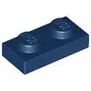 Image de Lego® 50x 1x2 plaques 3023 - Plaque bleu foncé - Dark Blue