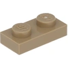 Image de Lego® 50x 1x2 plaques 3023 - Plaque beige foncé - Dark Tan