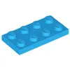 Image de Lego® 10 pièces 3020 Plaques 2x4 Part Basic 10 bleu azur foncé
