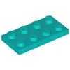 Image de Lego® 10 pièces 3020 Plaques 2x4 Part Basic 10 Turquoise foncé