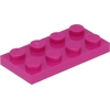 Image de Lego® 10 pièces 3020 Plaques 2x4 Part Basic 10 Magenta