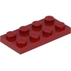 Image de Lego® 250 pièces 3020 Plaques 2x4 Part Basic 250 Rouge foncé
