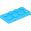 Image de Lego® 50 pièces 3020 Plaques 2x4 Part Basic 50 Bleu azur moyen