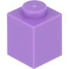 Image de Lego® 50 pièces 3005 Brick 1x1 Part Basic Bricks 50 Middle Lavendel