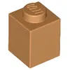 Image de Lego® 50 pièces 3005 Brick 1x1 Part Basic Bricks 50 Middle Nougat