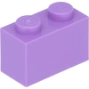 Image de Lego® 10 pièces 3004 Brick 1x2 Part Basic bricks 10 Middle Lavendel