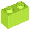 Image de Lego® 1 pièce 3004 Brick 1x2 Part Basic Bricks 1 Lime