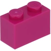 Image de Lego® 1 pièce 3004 Brick 1x2 Part Basic Bricks 1 Magenta