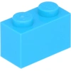 Image de Lego® 1 pi ¨ce 3004 Brick 1x2 Part Basic Bricks 1 Middle Azur Blue