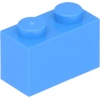 Image de Lego® 250 pièces 3004 Brick 1x2 Part Basic bricks 250 Middle Blue