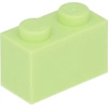 Image de Lego® 50 pièces 3004 Brick 1x2 Part Basic briques 50 jaune-vert