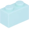 Image de Lego® 50 pièces 3004 Brick 1x2 Part Basic Bricks 50 Clair Aqua