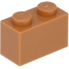 Image de Lego® 50 pièces 3004 Brick 1x2 Part Basic Bricks 50 Middle Nougat