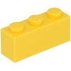 Image de Lego® 100 pièces 3622 Brick 1x3 Part Basic Bricks 100 Jaune