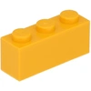 Image de Lego® 100 pièces 3622 Brick 1x3 Part Basic Bricks 100 Clair Orange