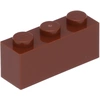 Image de Lego® 10 pièces 3622 Brick 1x3 Part Basic bricks 10 Red Brown