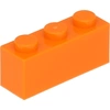 Image de Lego® 1 pièce 3622 Brick 1x3 Part Basic Bricks 1 Orange
