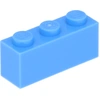 Image de Lego® 50 pièces 3622 Brick 1x3 Part Basic Bricks 50 Middle Blue