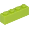 Image de Lego® 100 pièces 3010 Brick 1x4 Part Basic Bricks 100 Lime