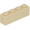 Image de Lego® 10 pièces 3010 Brick 1x4 Part Basic Bricks 10 Beige