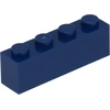Image de Lego® 10 pièces 3010 Brick 1x4 Part Basic briques 10 bleu foncé