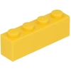 Image de Lego® 10 pièces 3010 Brick 1x4 Part Basic Bricks 10 Jaune