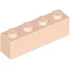 Image de Lego® 10 pièces 3010 Brick 1x4 Part Basic Bricks 10 Clair Nougat