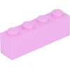 Image de Lego® 10 pièces 3010 Brick 1x4 Part Basic briques 10 rose clair