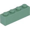 Image de Lego® 10 pièces 3010 Brick 1x4 Part Basic briques 10 vert sable