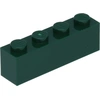 Image de Lego® 1 pièce 3010 Brick 1x4 Part Basic bricks 1 dark green