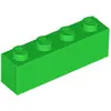 Image de Lego® 1 pièce 3010 Brick 1x4 Part Basic briques 1 vert clair