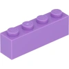 Image de Lego® 1 pièce 3010 Brick 1x4 Part Basic Bricks 1 Middle Lavendel
