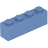 Image de Lego® 1 pièce 3010 Brick 1x4 Part Basic Bricks 1 Sand Blue