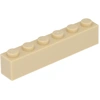 Image de Lego® 10 pièces 3009 Brick 1x6 Part Basic Bricks 10 Beige