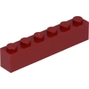 Image de Lego® 10 pièces 3009 Brick 1x6 Part Basic Bricks 10 Rouge foncé