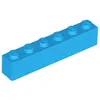 Image de Lego® 10 pièces 3009 Brick 1x6 Part Basic Bricks 10 Bleu azur foncé