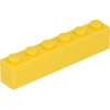 Image de Lego® 1 pièce 3009 Brick 1x6 Part Basic Bricks 1 Jaune
