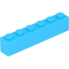 Image de Lego® 1 pièce 3009 Brick 1x6 Part Basic Bricks 1 Middle Azur Blue