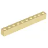 Image de Lego® 10 pièces 6111 Brick 1x10 Part Basic Bricks 10 Beige
