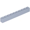 Image de Lego® 10 pièces 6111 Brick 1x10 Part Basic Bricks 10 Clair Gris Bleuâtre