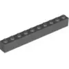 Image de Lego® 1 pièce 6111 Brick 1x10 Part Basic Bricks 1 Sombre gris bleuté