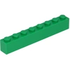 Image de Lego® 10 pièces 3008 Brick 1x8 Part Basic Bricks 10 Green