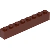 Image de Lego® 10 pièces 3008 Brick 1x8 Part Basic bricks 10 Red Brown