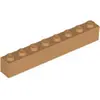Image de Lego® 1 pièce 3008 Brick 1x8 Part Basic Bricks 1 Middle Nougat