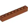 Image de Lego® 50 pièces 3008 Brick 1x8 Part Basic bricks 50 dark orange